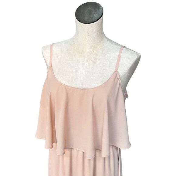 Show Me Your MuMu Caitlin Ruffle Maxi Dress in Dusty Blush - Picture 6 of 13